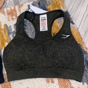 Green Marl Gymshark Sports Bra